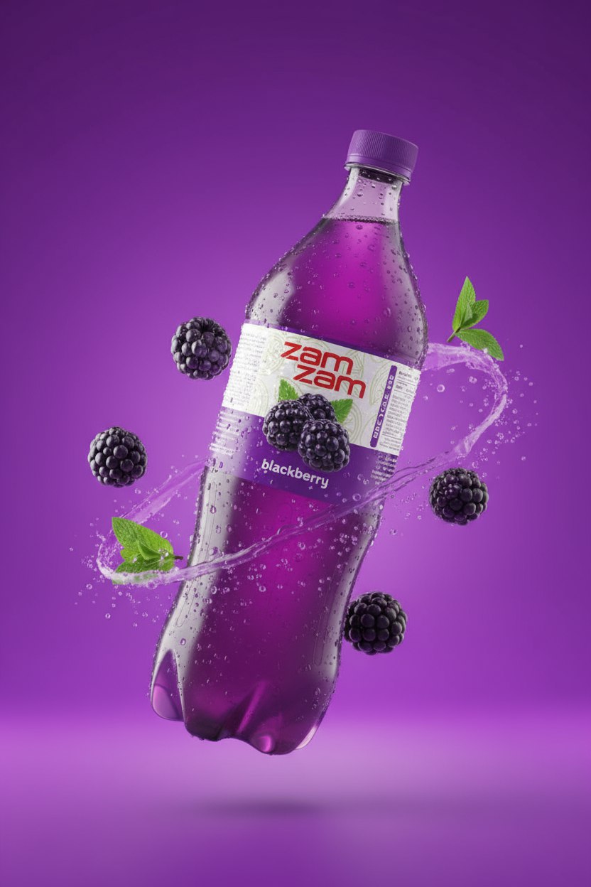 Black Berry frisdrank zamzam-1 liter Pet